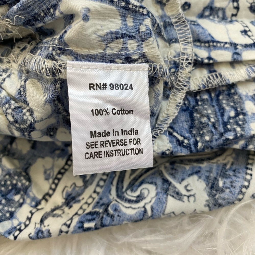 LOVE THE LABEL Blue Floral Puff Sleeve Mini Dress - Picture 9 of 9